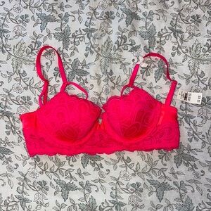 Aerie Lace Underwire Bra in Vibrant Pink (New w tags)